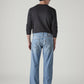 Men's 555 Light Blue Relaxed Straight Fit Mid Rise Jeans - Back View