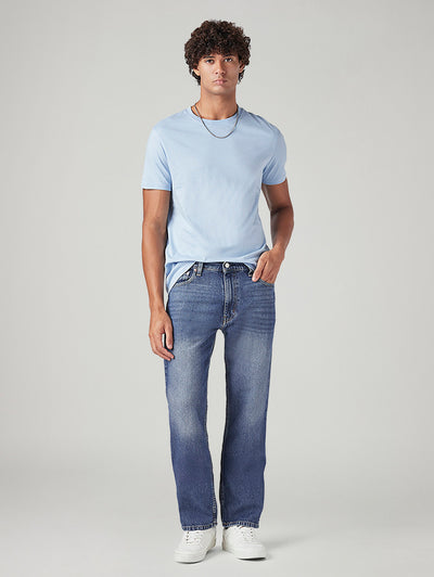 levi's Men's 555 Blue Relaxed Straight Fit Mid Rise Jeans-picture-27