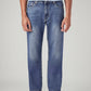 Men's 555 Blue Relaxed Straight Fit Mid Rise Jeans - Front View