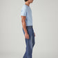 Men's 555 Blue Relaxed Straight Fit Mid Rise Jeans - Side View