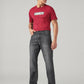 Men's 555 Charcoal Grey Relaxed Straight Fit Mid Rise Jeans - Styleshot View