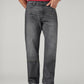 Men's 555 Charcoal Grey Relaxed Straight Fit Mid Rise Jeans - Front View