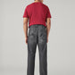 Men's 555 Charcoal Grey Relaxed Straight Fit Mid Rise Jeans - Back View