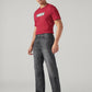 Men's 555 Charcoal Grey Relaxed Straight Fit Mid Rise Jeans - Side View