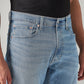 Men's 555 Light Blue Relaxed Straight Fit Mid Rise Jeans - Detail View