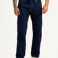 Men's 555 Dark Blue Loose Fit Mid Rise Jeans - Front View