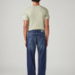 Men's 555 Blue Relaxed Straight Fit Mid Rise Jeans - Back View