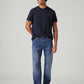Men's 555 Blue Relaxed Straight Fit Mid Rise Jeans - Styleshot View