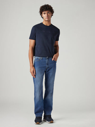 levi's Men's 555 Blue Relaxed Straight Fit Mid Rise Jeans-picture-24