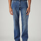 Men's 555 Blue Relaxed Straight Fit Mid Rise Jeans - Front View
