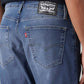 Men's 555 Blue Relaxed Straight Fit Mid Rise Jeans - Detail View