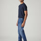 Men's 555 Blue Relaxed Straight Fit Mid Rise Jeans - Side View
