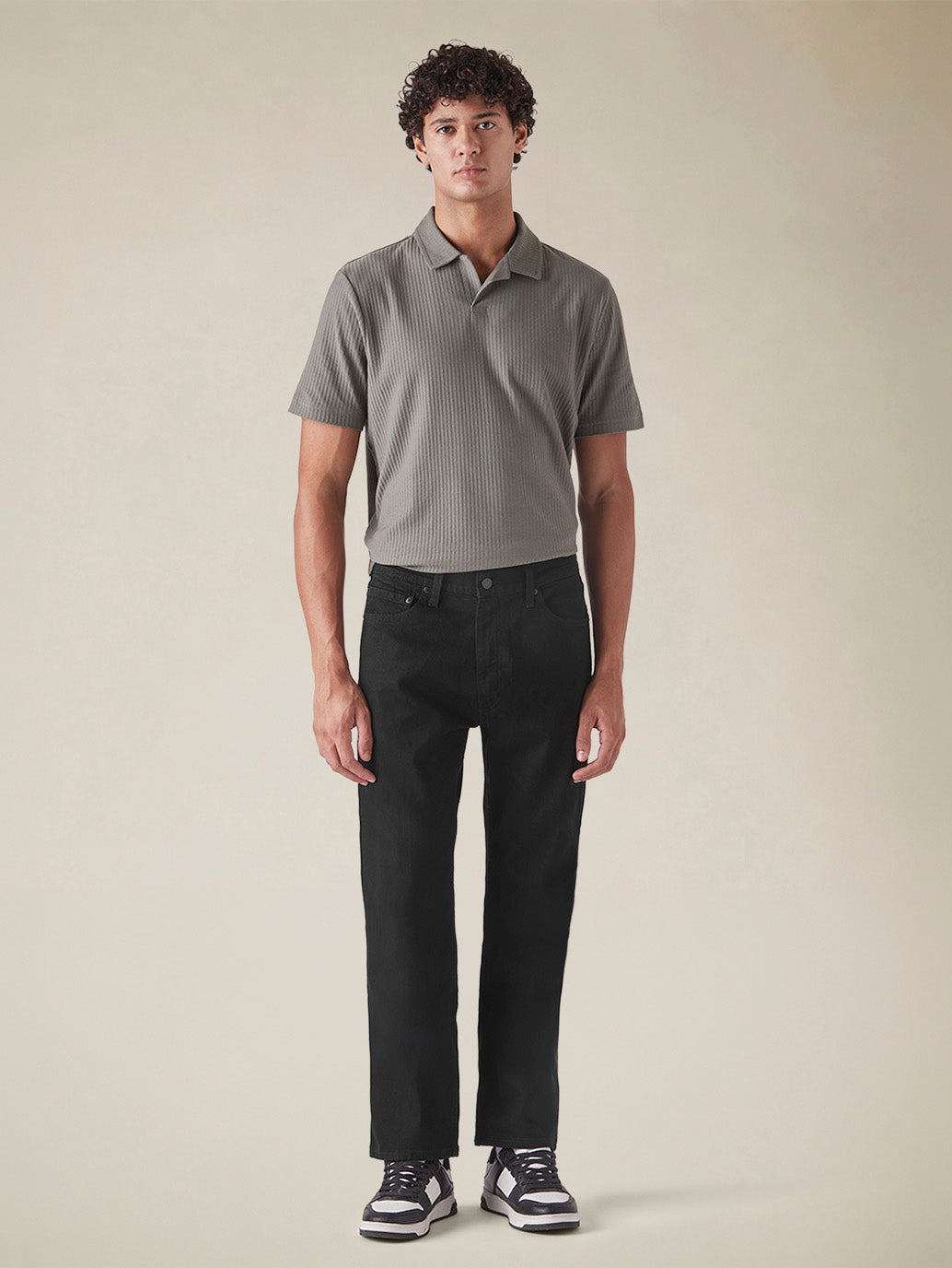 Men's 555 Mid Rise Relaxed Straight Fit Cotton Stretch Blend Jeans - 3e554489-deec-4764-9da8-652281501035 View