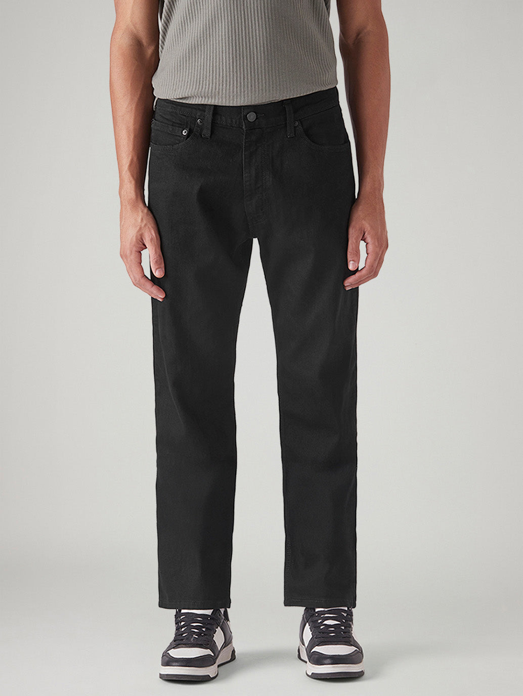 Men's 555 Mid Rise Relaxed Straight Fit Cotton Stretch Blend Jeans - Front View
