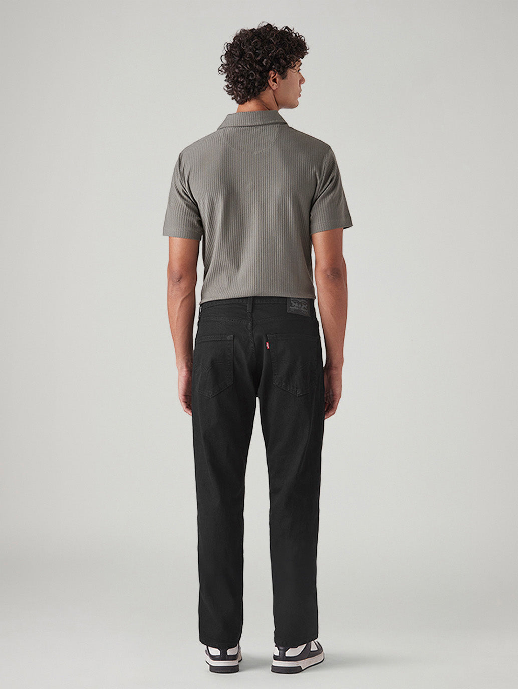 Men's 555 Mid Rise Relaxed Straight Fit Cotton Stretch Blend Jeans - Back View