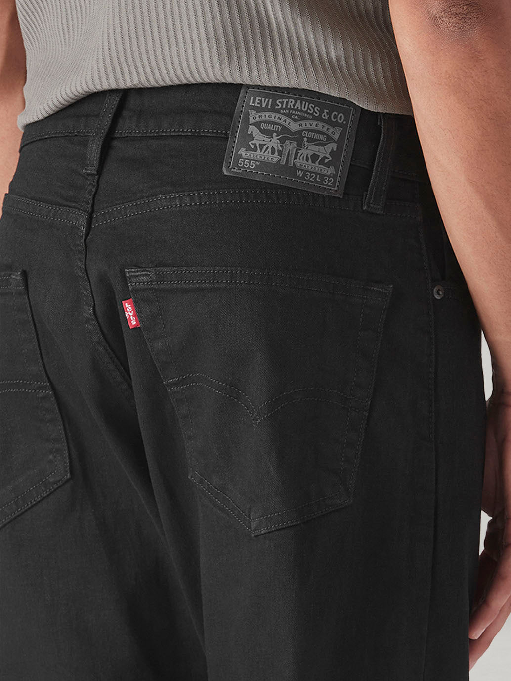 Men's 555 Mid Rise Relaxed Straight Fit Cotton Stretch Blend Jeans - 20 View