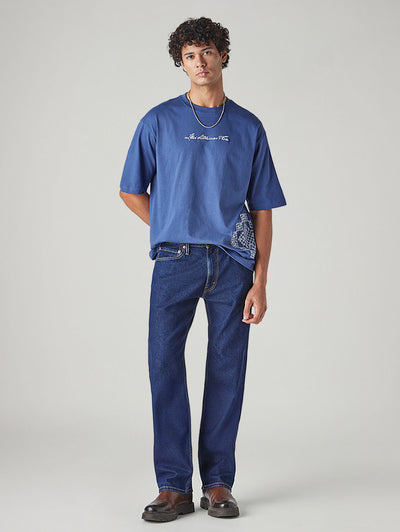 levi's Men's 555 Blue Relaxed Straight Fit Mid Rise Jeans-picture-15