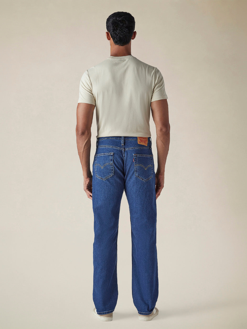 Men's 555 Dark Indigo Relaxed Straight Fit Mid Rise Jeans - 15f1a2a3-5ba7-428e-9b10-d046d5cfaa92 View