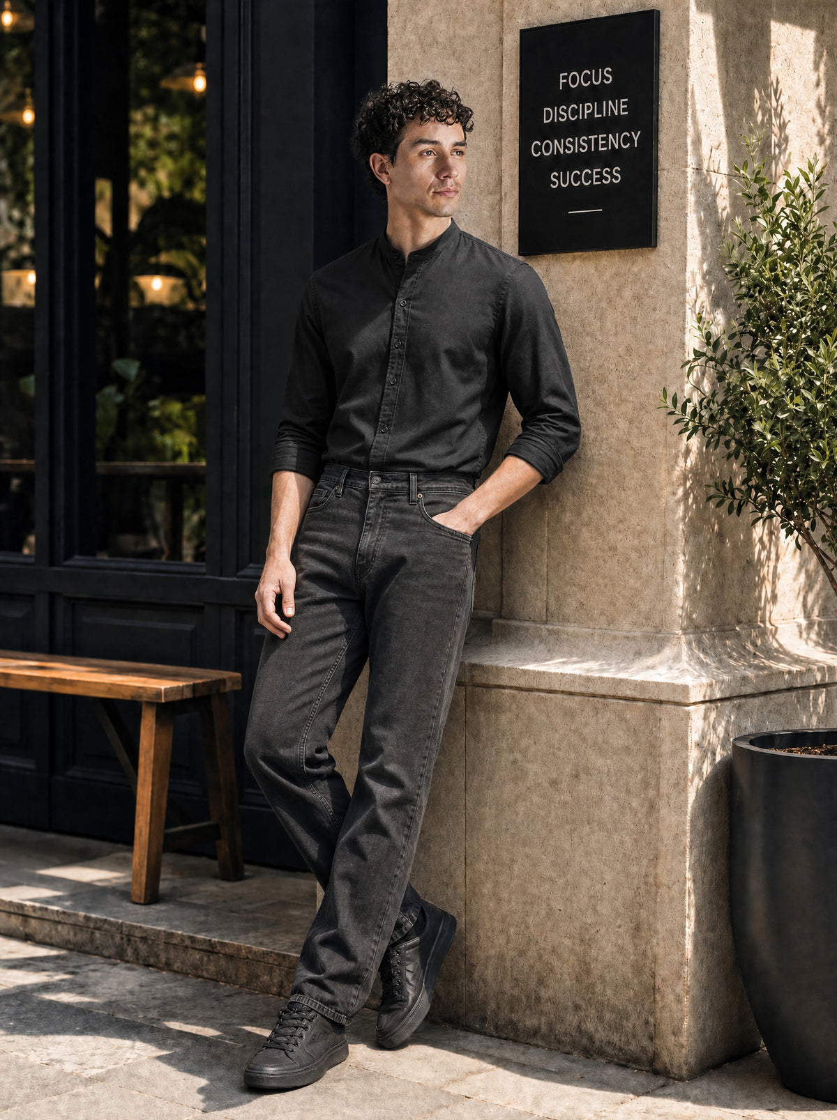 Men's 555 Charcoal Grey Relaxed Straight Fit Mid Rise Jeans