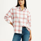 Women's Checkered Pink Slim Fit Shirt - Styleshot View