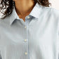 Women's Light Blue Striped Relaxed Fit Shirt - 20 View