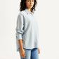 Women's Light Blue Striped Relaxed Fit Shirt - Side View