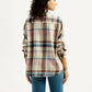 Women's Checkered Slim Fit Shirt - Back View