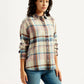 Women's Checkered Slim Fit Shirt - Side View