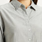 Women's Striped Grey Relaxed Fit Shirt - Detail View