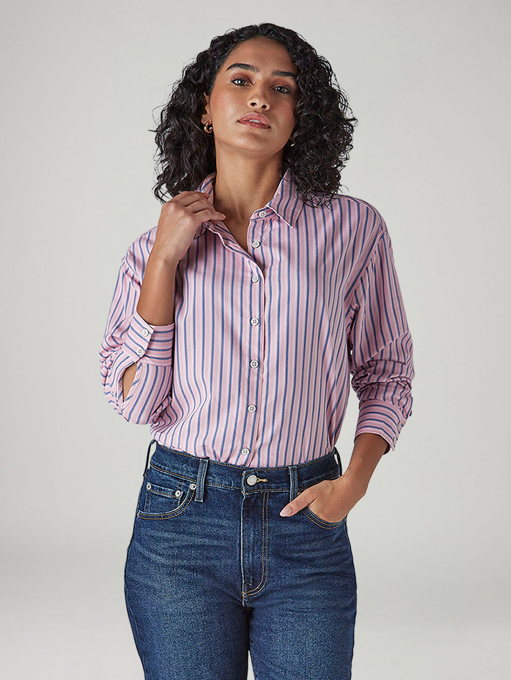 Men's Striped Relaxed Fit Shirt