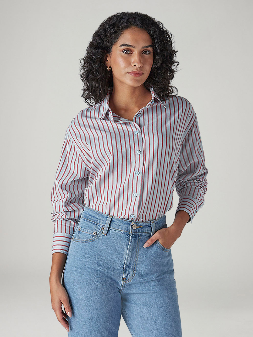 Men's Striped Relaxed Fit Shirt