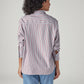 Men's Striped Relaxed Fit Shirt - Back View