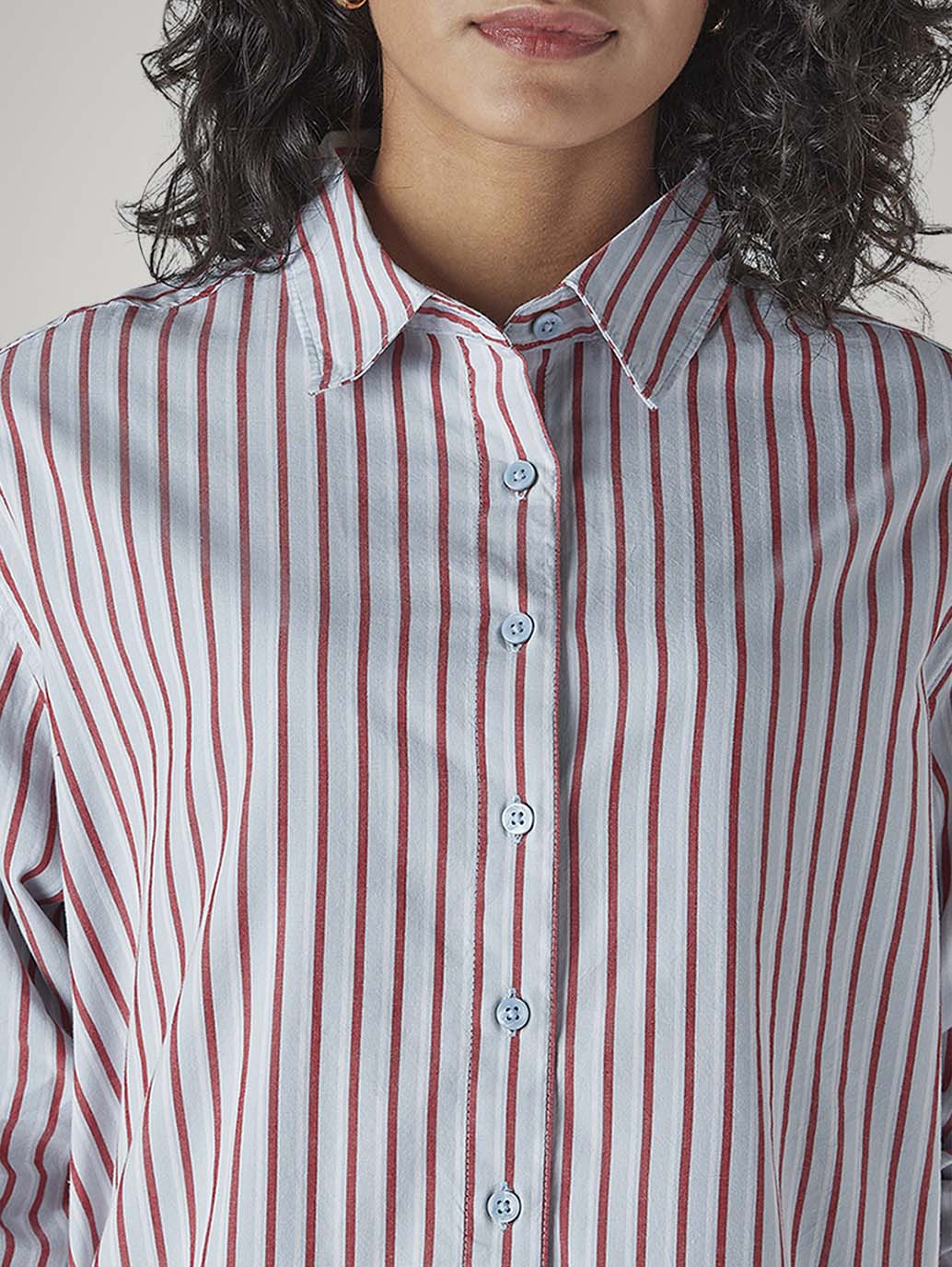 Men's Striped Relaxed Fit Shirt - 20 View