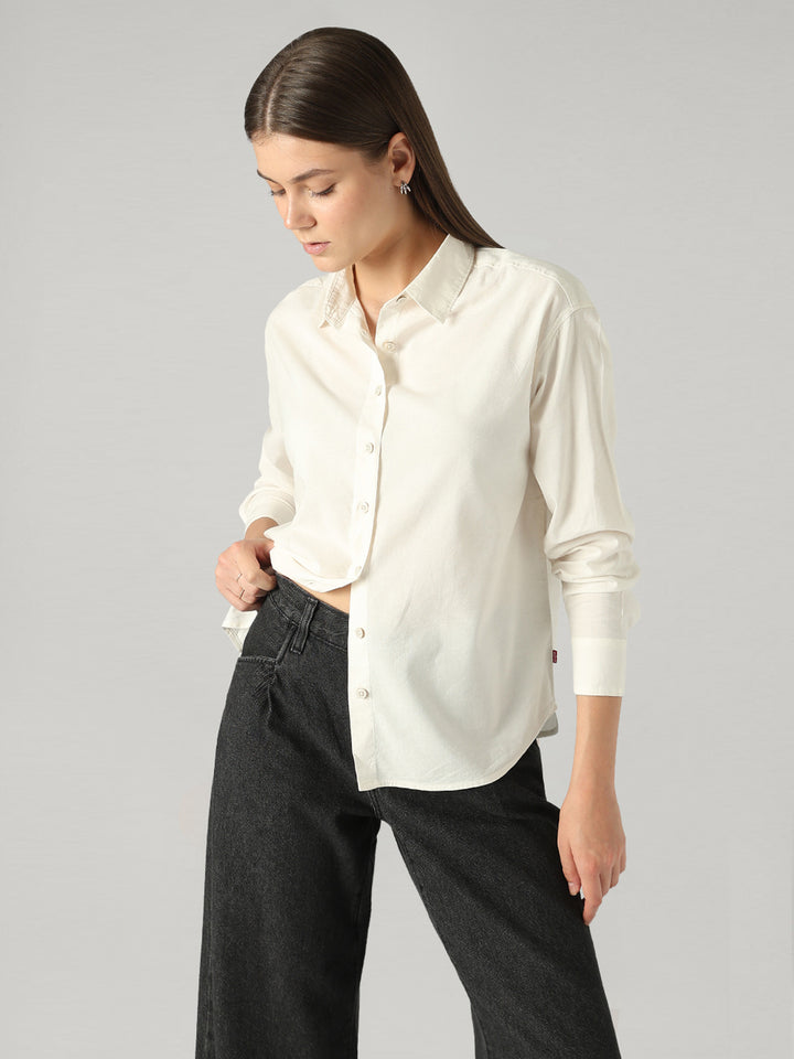 Women's Solid Relaxed Fit Shirt