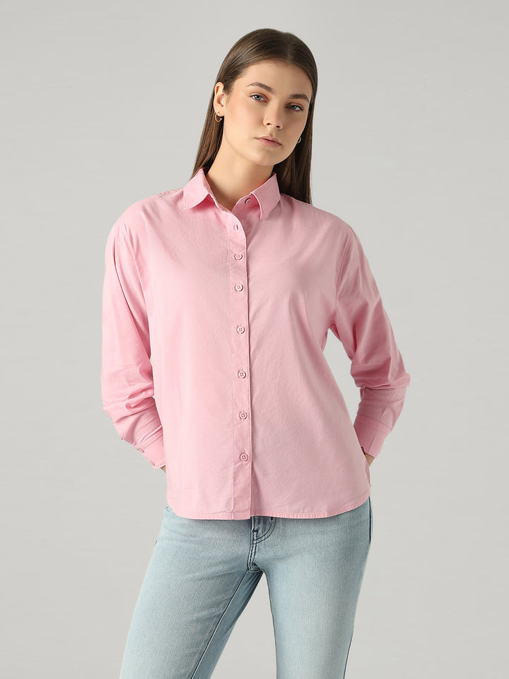 Women's Solid Relaxed Fit Shirt
