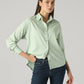 Women's Solid Relaxed Fit Shirt - Styleshot View