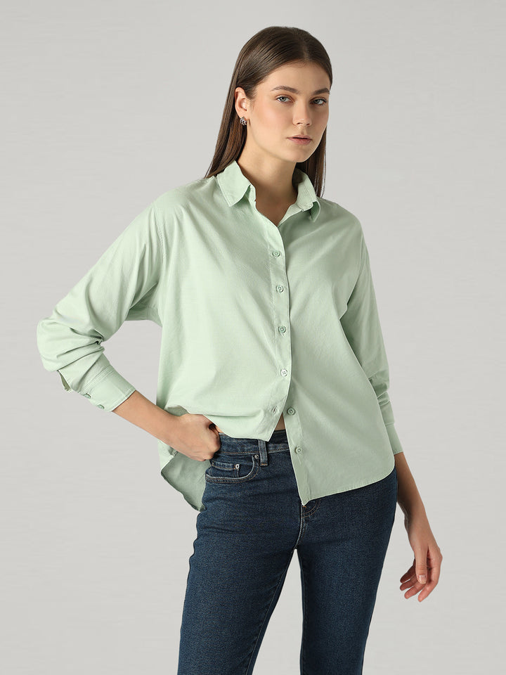 Women's Solid Relaxed Fit Shirt