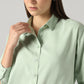 Women's Solid Relaxed Fit Shirt - detail View
