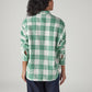 Men's Checkered Relaxed Fit Overshirt - Back View