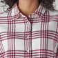 Men's Checkered Relaxed Fit Overshirt - Detail View
