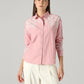 Women's Embroidery Detail Relaxed Fit Poplin Shirt - Front View