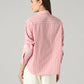 Women's Embroidery Detail Relaxed Fit Poplin Shirt - Back View