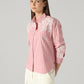 Women's Embroidery Detail Relaxed Fit Poplin Shirt - Side View