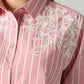 Women's Embroidery Detail Relaxed Fit Poplin Shirt - Detail View