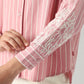 Women's Embroidery Detail Relaxed Fit Poplin Shirt - Detail View