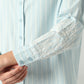 Women's Embroidery Detail Relaxed Fit Poplin Shirt - Detail View