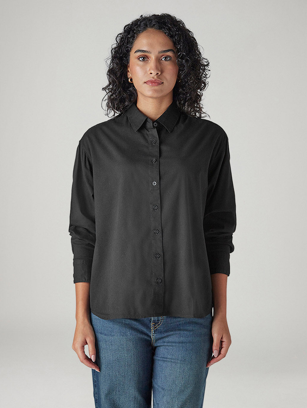 Women's Solid Relaxed Fit Poplin Shirt - 20 View