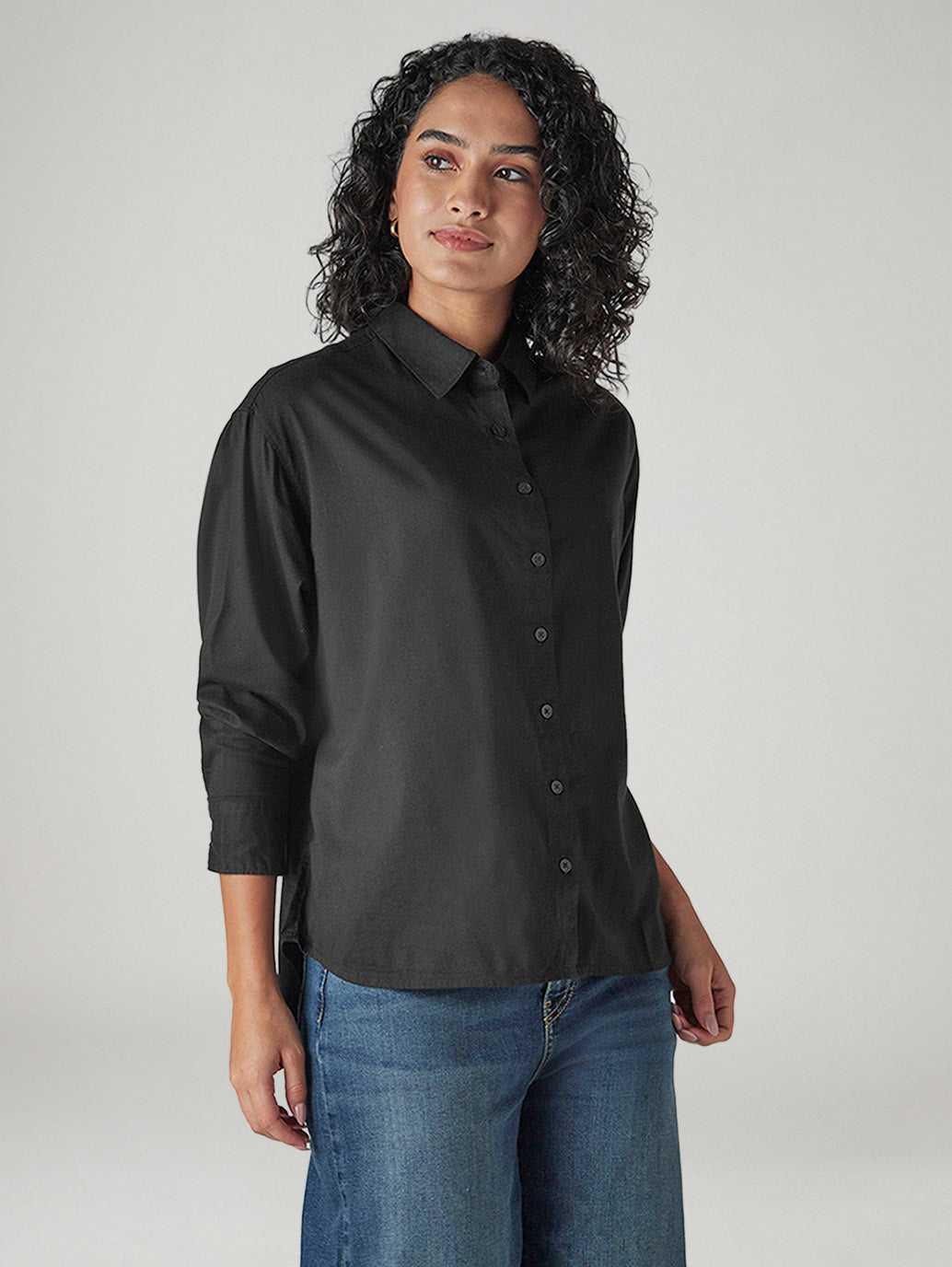 Women's Solid Relaxed Fit Poplin Shirt - 20 View