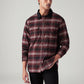 Men's Checkered Relaxed Fit Flannel Shirt - Front View