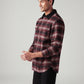 Men's Checkered Relaxed Fit Flannel Shirt - Side View